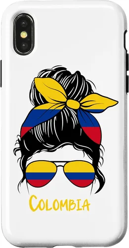 Vista 5 de Colombian Girl Bandana Glasses Flag Colors Latina Pride Case for iPhone 17