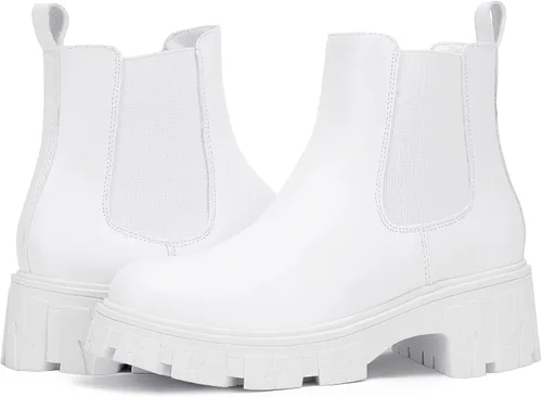 Vista 7 de Jeossy Botines Chelsea 9620 para mujer Botines elásticos con plataforma y suela de lengüeta a la moda