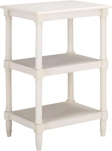 Vista 12 de Safavieh Home Collection Cassie Greige - Mesa de almacenamiento de 3 estantes ACC5715A, 19.8 pulgadas de ancho x 15 pulgadas de largo x 30 pulgadas