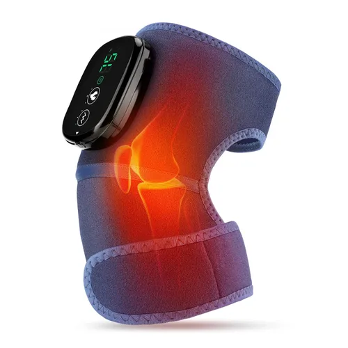 Vista 11 de Masajeador de rodilla calentado, almohadillas térmicas de hombro, coderas 3 en 1 con vibración, calentadores de rodilla recargables inalámbricos