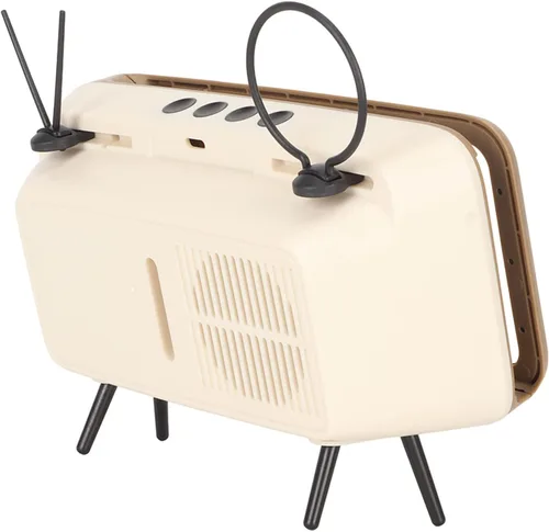 Vista 8 de ZJchao Soporte de teléfono retro para TV, estilo TV, soporte de teléfono retro para arañazos, decorativo, soporte para teléfono móvil de escritorio