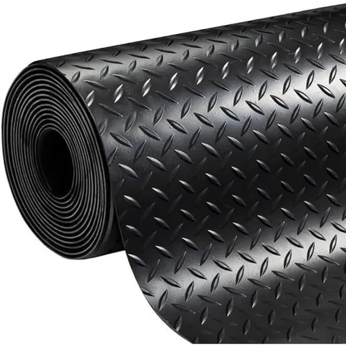 Vista 2 de Rollo de Material Antideslizante Exma Negro Caucho 1 x 10 m Diamantes