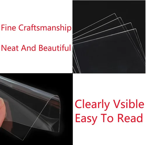 Vista 3 de Protectores de tarjetas de recetas de cocina, protectores de tarjetas de recetas de vinilo transparente, fundas de tarjetas de recetas de 3 x 5