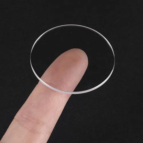 Vista 4 de uxcell 1.496 in Dia. Reloj cristal de zafiro lente cristalina, redondo plano 0.039 in espesor piezas de repuesto para relojero reparación