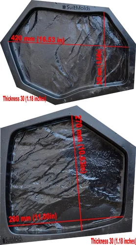 Vista 3 de SvitMolds Moldes de hormigón DIY Vendido 6 piezas Moldes de plástico Losa Fundición de hormigón Pavimentación de Jardín Senderos Piedra Patio