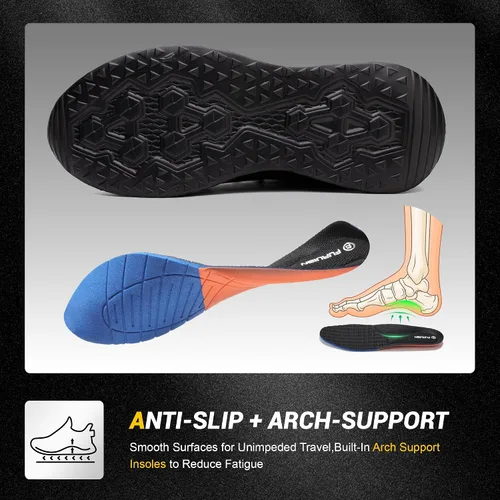 Vista 7 de Furuian - Tenis con punta de acero para hombres y mujeres, zapatos de seguridad ligeros, cómodos, a prueba de pinchazos, zapatos de trabajo
