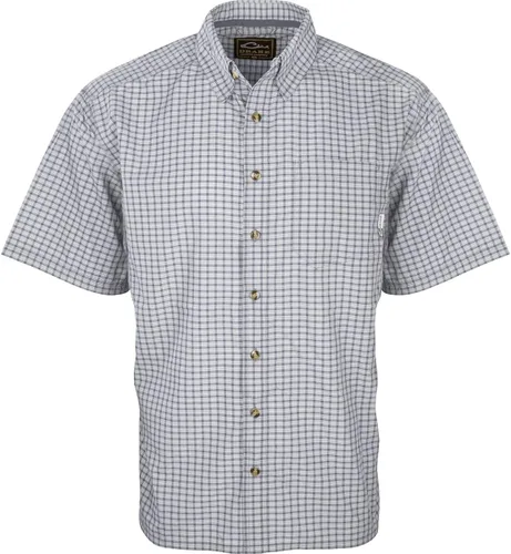 Vista 3 de Drake Camisa de cuadros Featherlite SS, Color Niagra