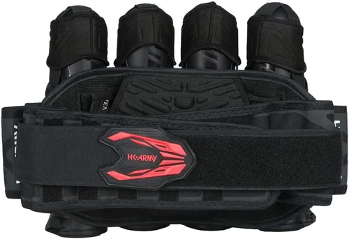 Vista 3 de HK Army Zero G 2.0 - Arnés de paintball (4+3 cápsulas), color negro y rojo
