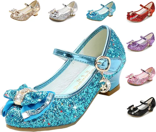Vista 6 de Cadidi Dinos Zapatos de vestir para niñas con tacón de fiesta de boda Mary Jane Princess Flower Shoes (bebéniño pequeñoniño grande)
