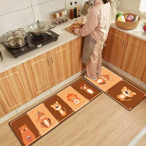 Vista 19 de Tapete de cocina acolchado, cómodo, antifatiga, antideslizante, para cocina, impermeable, para cocina, fregadero, oficina, 15.7 x 23.6 in + 15.7 x