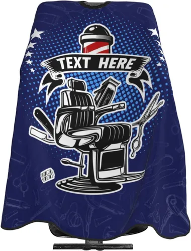 Vista 8 de Capa de peluquero personalizada, capa de corte de cabello con texto personalizado para hombres, kit de corte de pelo personalizado, delantal