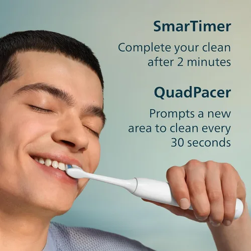 Vista 6 de Philips Sonicare Cepillo de dientes eléctrico serie 2100, cepillo de dientes sónico con tecnología Sonic avanzada, dos ajustes de intensidad