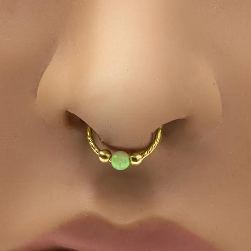 Vista 9 de Fake Opal Septum Rings