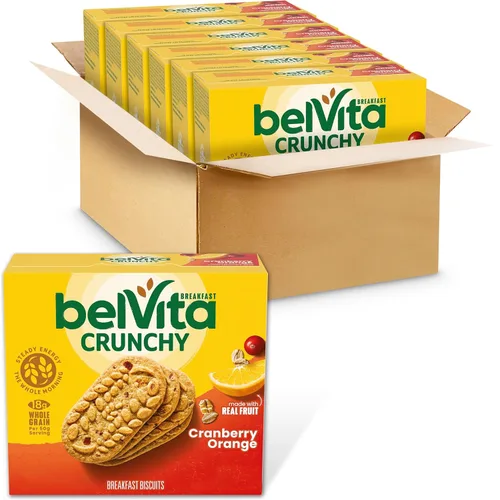 Vista 22 de belVita Barras de desayuno galletas, arándanos, 30 paquetes en total, 6 cajas (4 galletas por paquete)