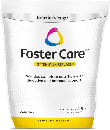 Vista 9 de Breeder's Edge Foster Care - Reemplazo de leche en polvo para gatitos felinos, fórmula para recién nacidos y gatos adultos, nutrición completa
