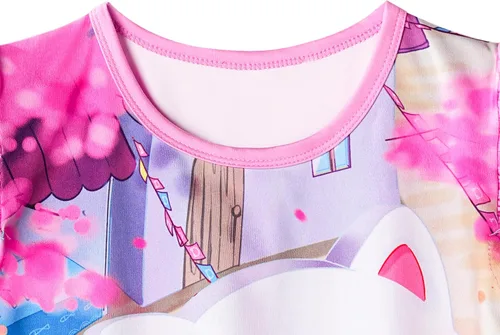 Vista 5 de LQSZ Conjunto de pijamas para niñas pequeñas, regalos para niñas pequeñas, pijamas de verano para niños pequeños de 2 a 12 años