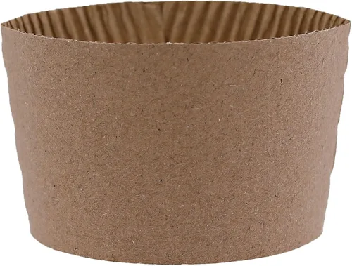 Vista 6 de Boardwalk Fundas para tazas, 1,200 unidades, se adapta a vasos calientes de 10 oz a 20 onzas, Kraft Protege las manos del calor del café caliente