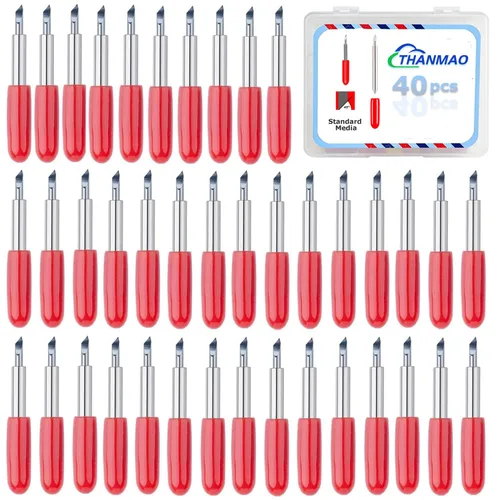 Vista 7 de THANMAO 40 cuchillas de repuesto compatibles con máquinas de corte Explore Air 2/Air 3/Maker/Maker 3/4, incluye 40 cuchillas de corte profundo