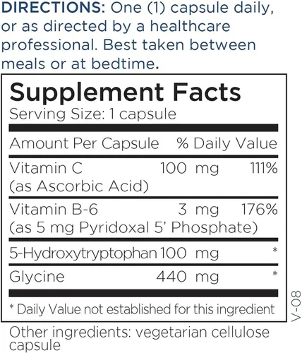 Vista 5 de Metabolic Maintenance 5-HTP (5-hidroxitriptófano), 100 mg - Suplemento de apoyo al estado de ánimo con vitamina C y vitamina B6 para el metabolismo