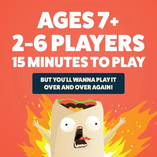 Vista 8 de Juego de cartas Exploding Kittens Throw Throw Burrito 2-6 jugadores - Edades 7+ - 15 minutos para jugar - Juego de cartas de Dodgeball - Juego