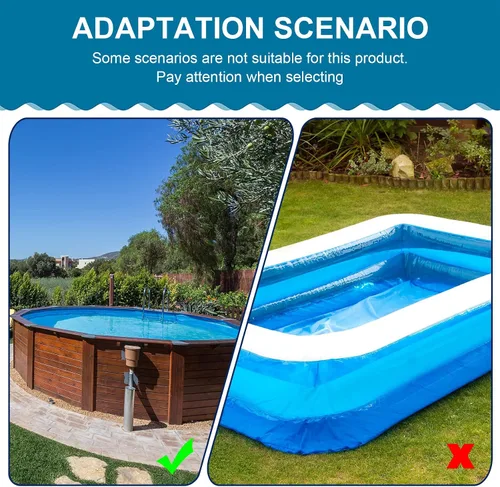 Vista 6 de Nuanchu Clips de cubierta de piscina para piscinas sobre el suelo, 3.15 pulgadas, resistente al viento, clips para piscinas sobre el suelo