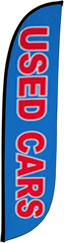 Vista 9 de LookOurWay Bandera de plumas – Banderas publicitarias de 12 pies de alto para promoción de negocios y eventos al aire libre – Bandera Swooper Only