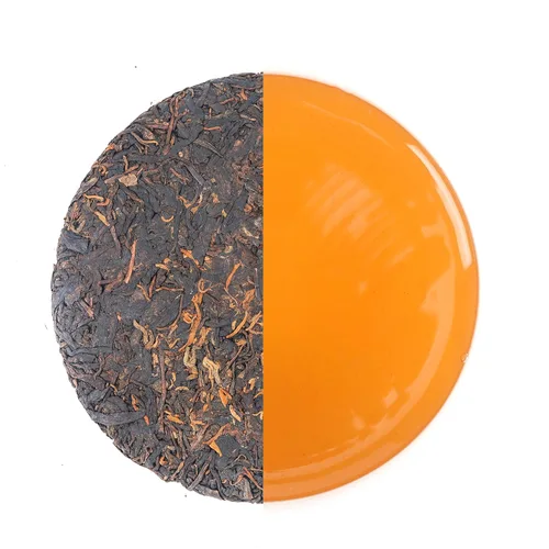 Vista 4 de Yan Hou Tang Yunnan chino orgánico comprimido de 10 años de edad, té negro fermentado maduro, 12.59 oz, regalos de té premium sin desintoxicación