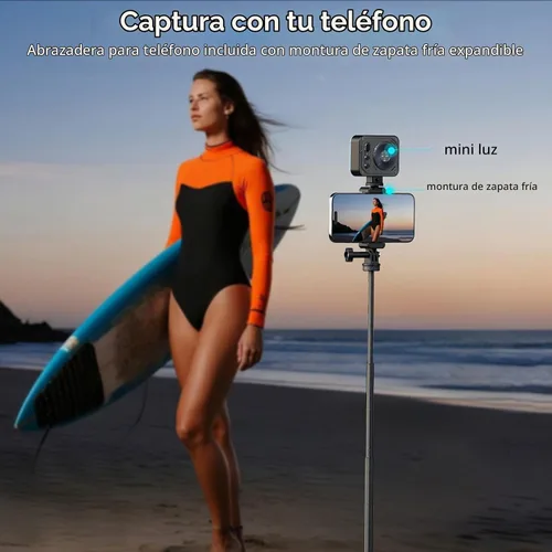 Vista 9 de SmallRig - Palo selfie invisible para cámara y teléfono 360, poste extensible de 37.4 pulgadas