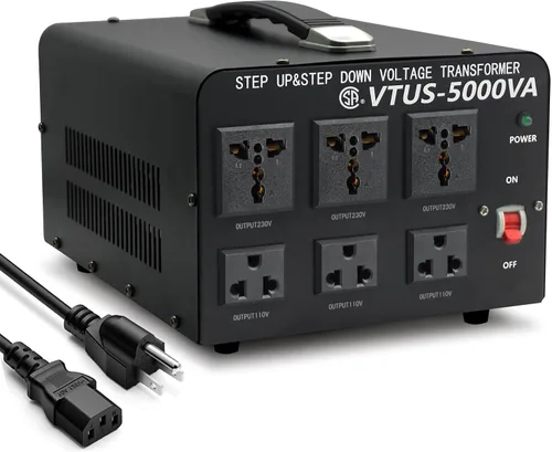 Vista 13 de Cantonape Convertidor de transformador de voltaje de 1000 vatios de aumento y bajada de 110-120 voltios a 220-240 voltios y de 220-240 voltios a