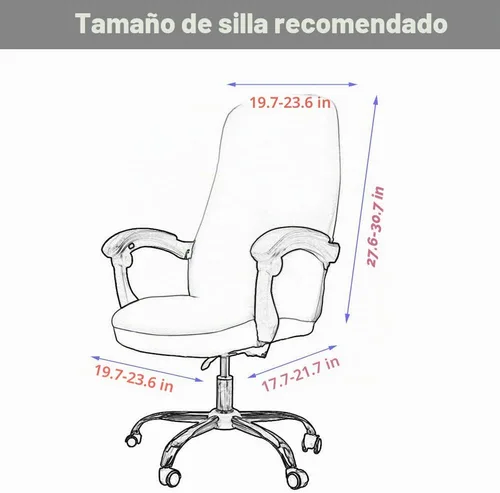 Vista 6 de Melaluxe Funda para silla de oficina con fundas para reposabrazos, funda elástica universal para silla de escritorio, fundas para silla
