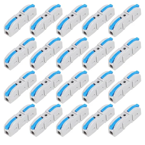 Vista 11 de DIANN 10 piezas de conectores de alambre de palanca 2 en 4 salidas para empalmes en línea de circuito Conector de alambre eléctrico 28-12 AWG 10pcs