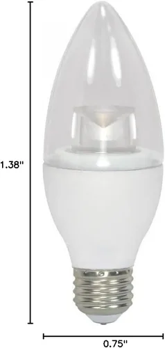 Vista 2 de Satco Bombilla mediana S8953 con acabado claro, 3.75 pulgadas, 4, transparente