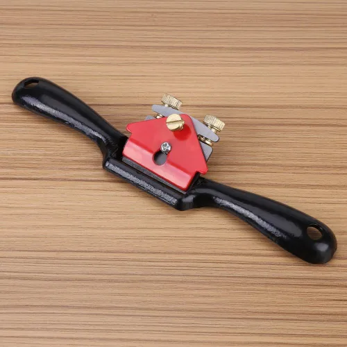 Vista 6 de Cepillo de mano 9 pulgadas Ajuste de carpintería Plano de corte Spokeshave Herramienta de recorte de mano con tornillo