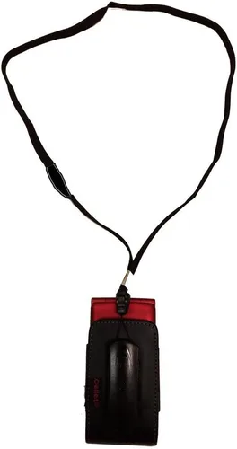Vista 3 de Cordón colgante alrededor del cuello con parte superior abierta negro y rojo se adapta a Kyocera Dura XT