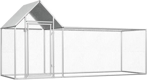 Vista 27 de Jaula de metal para gallineros al aire libre, jaula de pollo para aves de corral, corralito de corral, corralito de ejercicio, perrera con cubierta