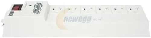 Vista 3 de Tripp Lite Regleta protectora contra sobretensiones de 6 tomas de ángulo recto, cable de 6 pies