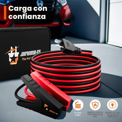 Vista 2 de Journeyman-Pro - Cables de carga de batería de CC, enchufe tipo V, 12 pies, 15 A 12 V CC