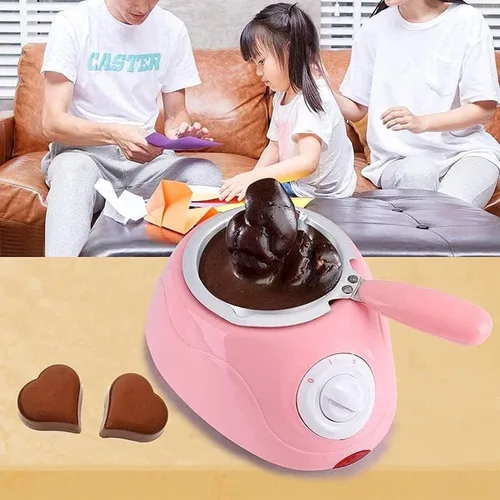 Vista 2 de Derretidor de chocolate, olla de plástico para derretir chocolate caliente, máquina eléctrica de fundición, herramienta de cocina con juego