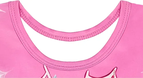 Vista 5 de FACDEM Vestido de disfraz de héroe de dibujos animados para niñas, manga con volantes, vestido de verano, traje de fiesta, regalo