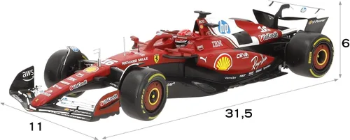 Vista 2 de Bburago 1:18 Ferrari Temporada 2025, Leclerc #16