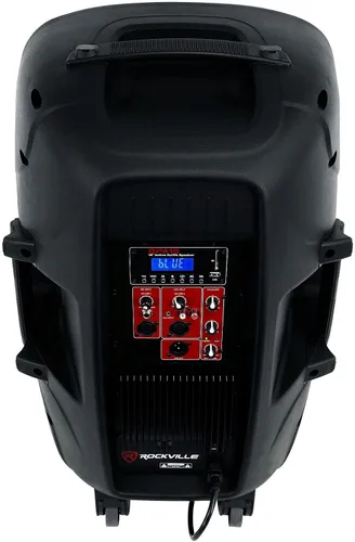 Vista 8 de Rockville BPA15 800 W pico/200 W RMS alimentado por altavoz PA de 15 pulgadas, Bluetooth, USB/SD, radio FM, ecualizador de 2 bandas, control remoto