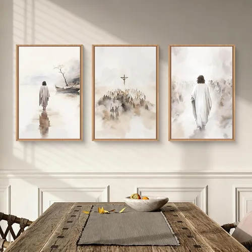 Vista 7 de Lienzo decorativo abstracto grande con marco naranja quemado, decoración de pared azul neutro y negro, arte moderno con pinceladas, impresión