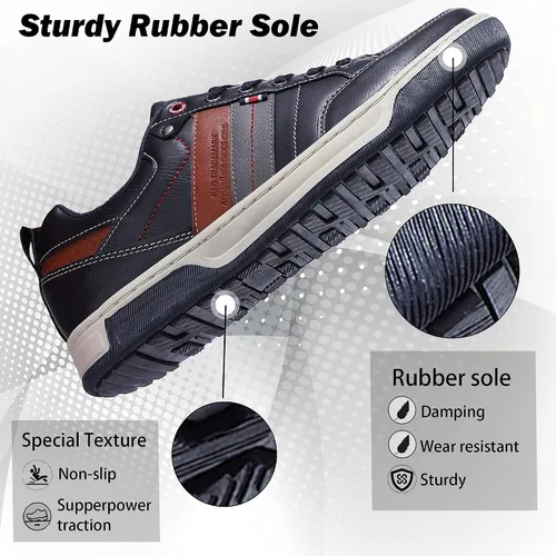 Vista 5 de AX BOXING Zapatos casuales para hombre, zapatillas de moda, transpirables, cómodas, para caminar