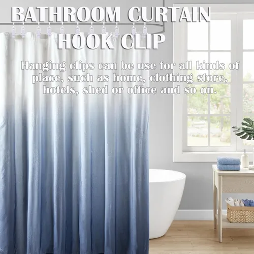 Vista 4 de AKOAK 10 piezas de clip de plástico blanco para sombreros, clip de lavandería multifunción giratorio para cortinas para colgar bufandas
