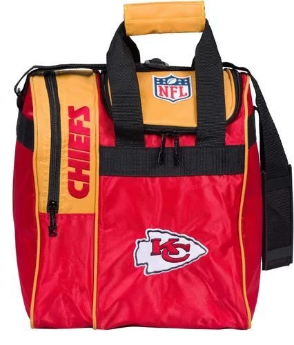 Vista 11 de KR Strikeforce Officially Licensed NFL Single Bowling Ball Tote Bag with Shoe Compartment