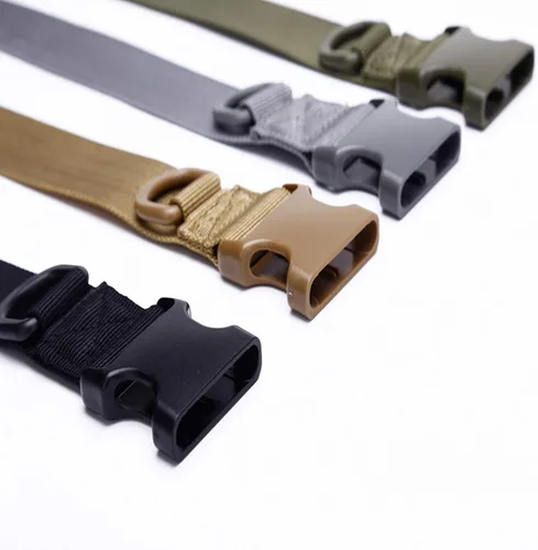 Vista 7 de Cinturón táctico de nylon ajustable para uso general cinturón de combate resistente con hebilla de liberación rápida