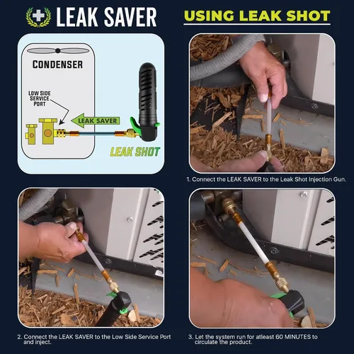 Vista 6 de Sellador de fugas refrigerante Leak Saver Direct Inject para sistemas pequeños Sellador de fugas AC para la mayoría de los sistemas HVAC de hasta