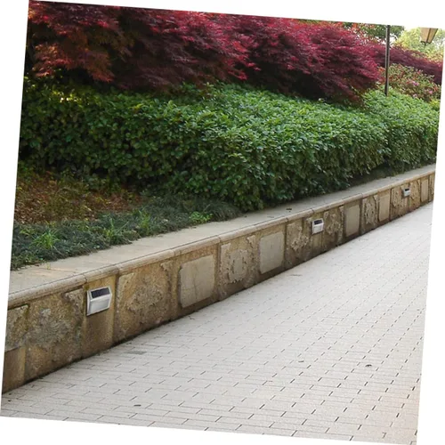 Vista 4 de jojofuny 2 lámparas de pared alimentadas por energía solar, 2 luces LED para exteriores, impermeables, para escaleras, patio, porche, jardín
