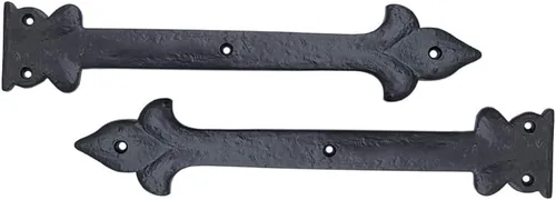 Vista 26 de Adonai Hardware Adonijah Bisagra falsa de aluminio para montaje frontal (6.5" x 12 Pack, Negro mate) para puertas de granero, puertas, armarios