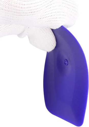 Vista 5 de Rascador de plástico pequeño y práctico con borde redondo flexible para el hogar, escobilla universal de limpieza, paquete de 4